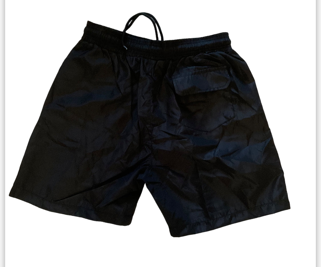 Black Nylon Running Shorts