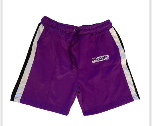 Purple Track Shorts