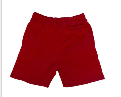 Red Bold Logo Fleece Shorts