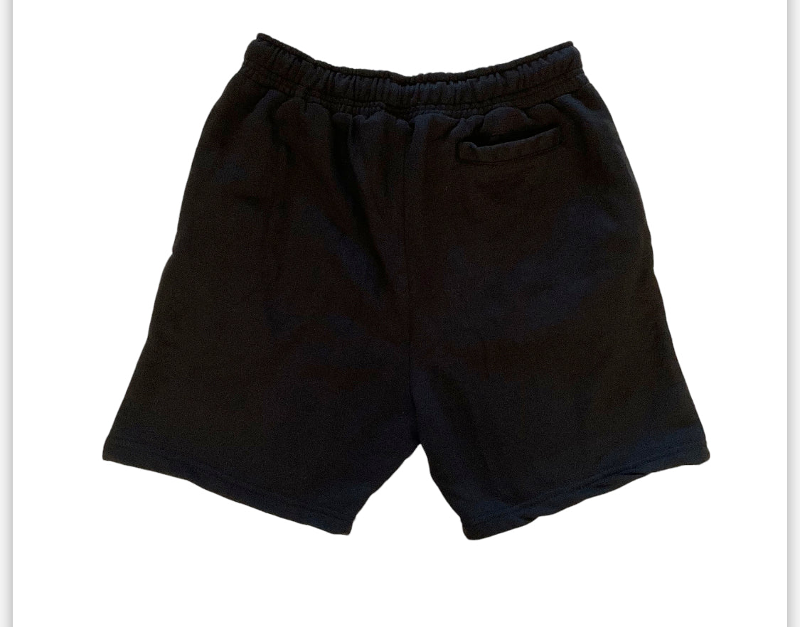 Black Bold Logo Fleece Shorts