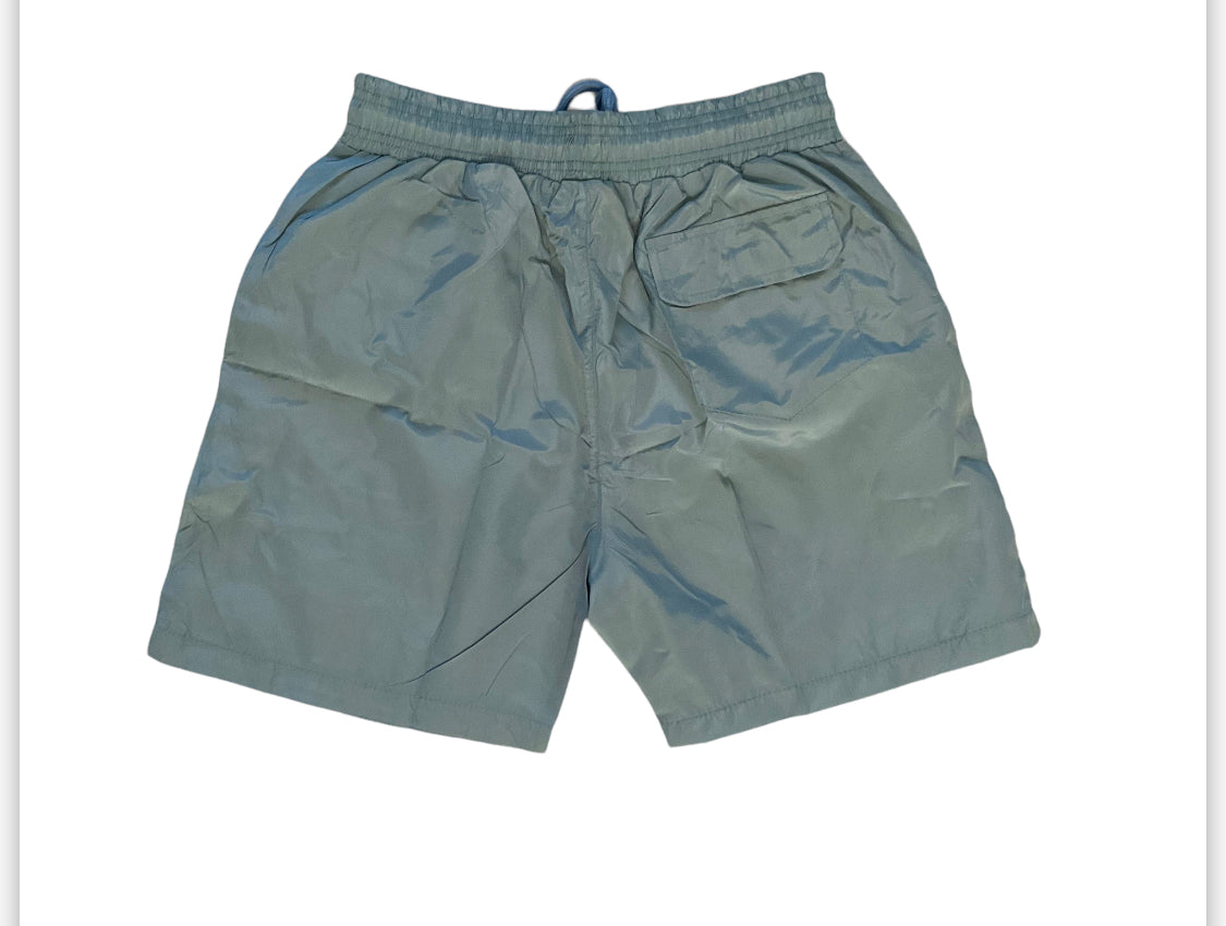 Baby Blue Nylon Running Shorts